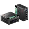 AOOSTAR GEM12 Pro Max Mini PC with Display, Fingerprint Unlock, AMD Ryzen 7 8845HS 8 Core Max 5.1GHz, 32GB DDR5 RAM 1TB SSD, HDMI + DP + 2*USB4 Four Screen Display, WiFi 6 Bluetooth 5.2, 2*USB3.2, 2*USB2.0, 1*Oculink, 2*2.5G LAN, 1*Headphone Jack