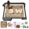 ATOMSTACK A5 Pro V2 5W Laser Engraver, 400mm/s High Speed, 0.01mm Precision, 5mm Wood 3mm Black Acrylic in One Pass, 410*380mm