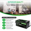 LANPWR 24V 100Ah LiFePO4 Battery with Bluetooth 5.0, 2560Wh Energy, 4000+ Deep Cycles, Built-in 100A BMS