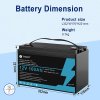 TTWEN 12V 100Ah LiFePO4 Battery, 4000+ Cycles, for RVs, Boats, Camping, and Off-Grid Power, Non-Bluetooth