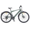 ENGWE MapFour N1 Air Electric Bike, 250W Motor, 36V 10Ah Battery, 700*38C Spoke Tires, 25km/h Max Speed, 100km Range, Front & Rear Mechanical Disc Brake, SHIMANO 7-speed, Torque Sensor, LCD Color Display - Ink Green