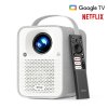 ETOE Seal Projector, 400 ANSI Lumens, Google TV, Native 1080P, Auto Focus & Auto Keystone Correction, Google Assistant