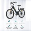 Eleglide T2 Electric Bike, 250W Motor, 36V 13Ah Battery, 27.5*2.1 inch Tire, 25km/h Max Speed, 100km Max Range, Hydraulic Disc Brakes, Suspension Fork with Lockout, Shimano 7-Speed, LCD Display, App Control