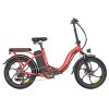 Fafrees F20+ Folding Electric Bike, 250W Motor, 36V 20Ah Battery, 20*3.0 inch Tires, 25km/h Max Speed, 90km Max Range, Disc Brakes, Front Suspension, Shimano 7-speed - Red