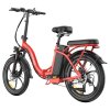 Fafrees F20+ Folding Electric Bike, 250W Motor, 36V 20Ah Battery, 20*3.0 inch Tires, 25km/h Max Speed, 90km Max Range, Disc Brakes, Front Suspension, Shimano 7-speed - Red