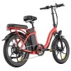 Fafrees F20+ Folding Electric Bike, 250W Motor, 36V 20Ah Battery, 20*3.0 inch Tires, 25km/h Max Speed, 90km Max Range, Disc Brakes, Front Suspension, Shimano 7-speed - Red
