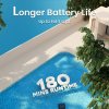 WYBOT C2 Cordless Pool Robot Vacuum, Wall and Waterline Cleaning, Dual Cleaning Filtration, for Inground Pools Up to 1614Sq.ft, Black Green
