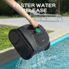 WYBOT C1 Cordless Robotic Pool Cleaner, 150min Runtime, Wall Climbing, Intelligent Route Planning, APP Control, for Pools up to 1,615 Sq.ft, Gray-green
