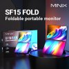 MINIX SF15 Foldable Portable Monitor, Dual 15.6 inch 1920*1080 IPS Screen, HDR, 178° Viewing Angle, Built-in Speakers