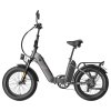 Fafrees FF20 Polar Electric Bike, 500W Motor, 48V 26.8Ah Dual Batteries, 20*4.0 inch Tires, 45km/h Max Speed, 170km Max Range, Mechanical Disc Brakes, Front Spring Fork, Shimano 7-speed - Gunmetal Black
