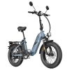 Fafrees FF20 Polar Electric Bike, 500W Motor, 48V 26.8Ah Dual Batteries, 20*4.0 inch Tires, 45km/h Max Speed, 170km Max Range, Mechanical Disc Brakes, Front Spring Fork, Shimano 7-speed - Haze Blue