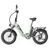 Fafrees FF20 Polar Electric Bike, 500W Motor, 48V 26.8Ah Dual Batteries, 20*4.0 inch Tires, 45km/h Max Speed, 170km Max Range, Mechanical Disc Brakes, Front Spring Fork, Shimano 7-speed - Mint Green