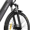 FAFREES F28 Pro 27.5'' Step-through City E-Bike 25Km/h 250W Motor 36V14.5Ah Embedded Removable Battery Shimano 7-Speed Gear - Black