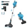INSE S62 Cordless Stick Vacuum, 30kPa Powerful Suction, 45 Min Runtime, LED Headlights, 5-Stage HEPA