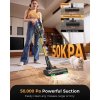 Proscenic P15 Cordless Stick Vacuum Cleaner, 50kPa 580W Powerful Suction, 70min Runtime, Anti-Tangle Brush, Green Light, 6 Layers Filter