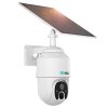 SOVMIKU CQ1A 2K Solar Security Camera, 9000mAh Battery, 2-Way Audio, Motion Detection, 360° View, Pan/Tilt, Color Night Vision