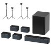 Ultimea Poseidon D80 Boom 7.1 Soundbar + 2 Pairs * Steady 300 Speaker Stands, Dolby Atmos, 500W Peak Power, APP Control, 10 Bands Equalizer Settings, 121 Preset EQ Matrices, Bluetooth 5.3