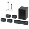 Ultimea Poseidon D80 Boom 7.1 Soundbar + 1 Pairs * Steady 300 Speaker Stands, Dolby Atmos, 500W Peak Power, APP Control, 10 Bands Equalizer Settings, 121 Preset EQ Matrices, Bluetooth 5.3