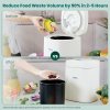 karfo UF006-EC Kitchen Composter, 2.5L Capacity, Single-Button Auto Operation, Turn Food Waste to Fertilizer for Plants, White