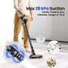 Proscenic P11 Lite Cordless Vacuum Cleaner, Max 28 kPa Suction, Up to 35min Runtime, LED Screen, Auto De-Tangles Hair, 180° Swivel Steering, 550ml Dustbin, Telescopic Pipe, Low Noise, Wall-mounted Storage