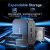 FIREBAT T2 Mini PC, Intel N150 4 Cores Max 3.6GHz, 16GB RAM 512GB SSD, DP + HDMI 4K Dual Screen Display, WiFi 5 Bluetooth 4.2, 2*USB3.2, 2*USB2.0, 1*LAN, 1*Audio