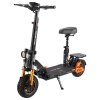 TWOFISH V5 MAX Electric Scooter with Seat, 800W Motor, 48V 18Ah Battery, Front 11 inch & Rear 10 inch Tires, 45km/h Max Speed, 45km Range, Front & Rear Disc Brake, Front & Rear Dual Suspension, LCD Display