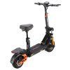 TWOFISH V5 MAX Electric Scooter with Seat, 800W Motor, 48V 18Ah Battery, Front 11 inch & Rear 10 inch Tires, 45km/h Max Speed, 45km Range, Front & Rear Disc Brake, Front & Rear Dual Suspension, LCD Display