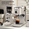HiBREW H13 Semi-automatic Coffee Machine, Dual Boiler System with 20-Bar Pump Pressure, Touchscreen, Multi-function Brewing Modes, Adjustable Drip Tray - White
