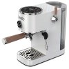 HiBREW H13 Semi-automatic Coffee Machine, Dual Boiler System with 20-Bar Pump Pressure, Touchscreen, Multi-function Brewing Modes, Adjustable Drip Tray - White