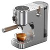 HiBREW H13 Semi-automatic Coffee Machine, Touchscreen, 20 Bar Pressure, Multi-function Brewing Modes, Adjustable Drip Tray - Silver