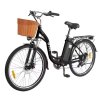 DYU C6 Electric Bicycle 350W Motor Max Speed 25km/h 36V 12.5Ah Battery 70km Max Range - Black