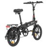 DYU A1F Pro Folding Electric Bike, 250W Motor, 36V 7.5Ah Battery, 16*1.75-inch Tire, 25km/h Max Speed, 40km Max Range, Front & Rear Disc Brakes, LCD Display