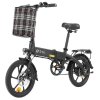 DYU A1F Pro Folding Electric Bike, 250W Motor, 36V 7.5Ah Battery, 16*1.75-inch Tire, 25km/h Max Speed, 40km Max Range, Front & Rear Disc Brakes, LCD Display