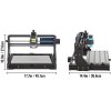 CNC 3-osová gravírka s 15W laserom 300×180×45mm offline ovládač GRBL