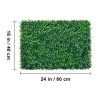 Umelý panel živého plota 24"×16" uv 24 ks 4 cm zelený na plot