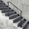 Zábradlie na vonkajšie schody 3–4 stupne čierne kovové na betón/drevo