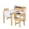 Detský drevený stôl 2 v 1 s 2 stoličkami a skrinkou na tvorenie