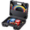 Diagnostický 3-cestný ac tlakomer r134a/r22/r12/r502 s 152 cm hadicami