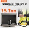 Hydraulický dierovač so sadou 10 matríc 15 ton 12.7mm–101.6mm