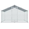 Kovový kurník s výbehom 6.6×9.8×6.6 ft, nepremokavý kryt pre sliepky