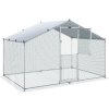 Kovový kurník s výbehom 6.6×9.8×6.6 ft, nepremokavý kryt pre sliepky