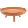 Miska na oheň 30-inch oceľová na drevo, s odtokom, madlá, hnedá