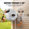 Navíjač hadice na vodu 35m×1.3cm 180° otáčavý na stenu do záhrady