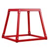 Plyometrická skoková bedňa 18 Inch oceľová protišmyková červená na tréning