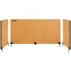 Stolový delič 60'' 3 panely, zvukovo pohlcujúci, svorkový, žltý