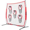 Tréningová sieť na americký futbal 8×8 ft, 5 vreciek, s rámom
