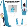 Antigravitačná joga hojdačka 5.5 yards, 100gsm nylon, s úchytmi, modrá