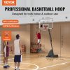 Basketbalový kôš s nastaviteľnou výškou 7.6–10 ft, 54 inch doska