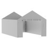 Bočná plachta prístrešku 12×20 ft, vodotesná, uv ochrana, šedá