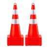 Dopravné kužele 10 ks 28" oranžové 2 reflexné pásy so základňou